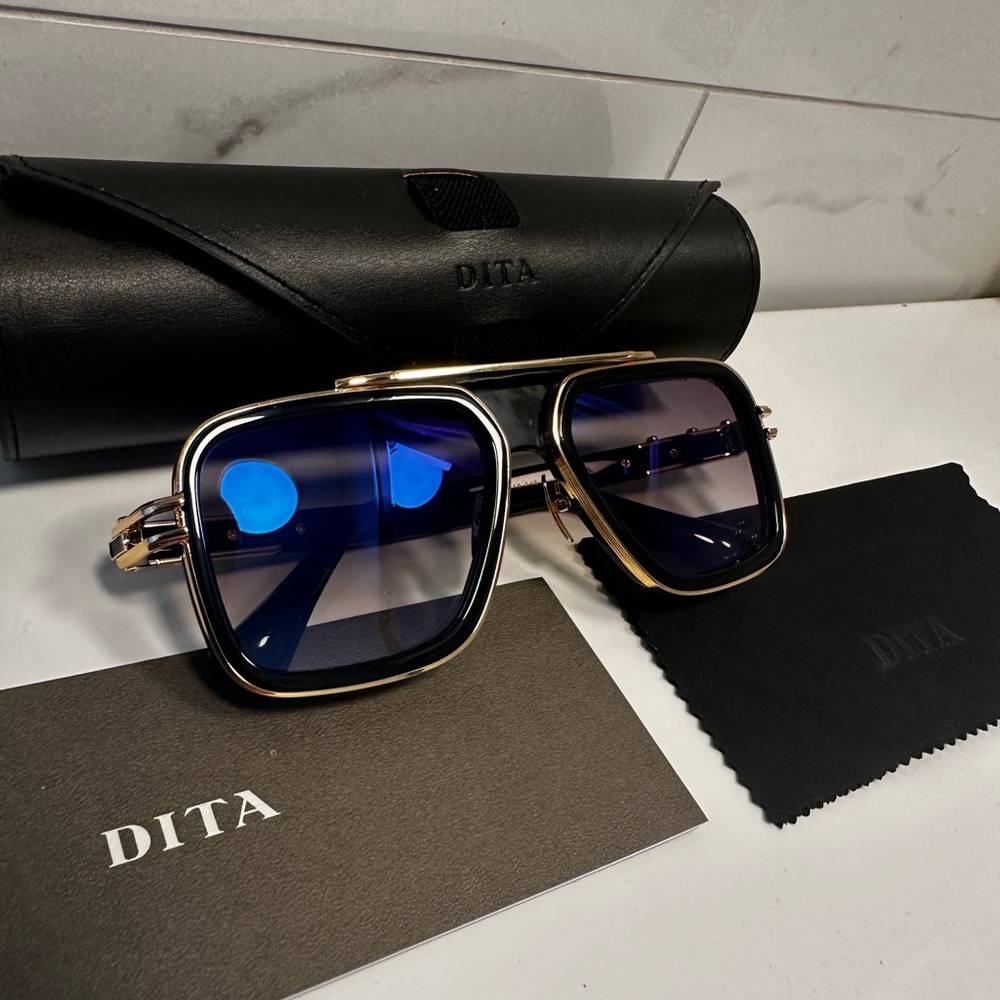 Dita Lxn Evo Black and Gold Sunglasses Mens
